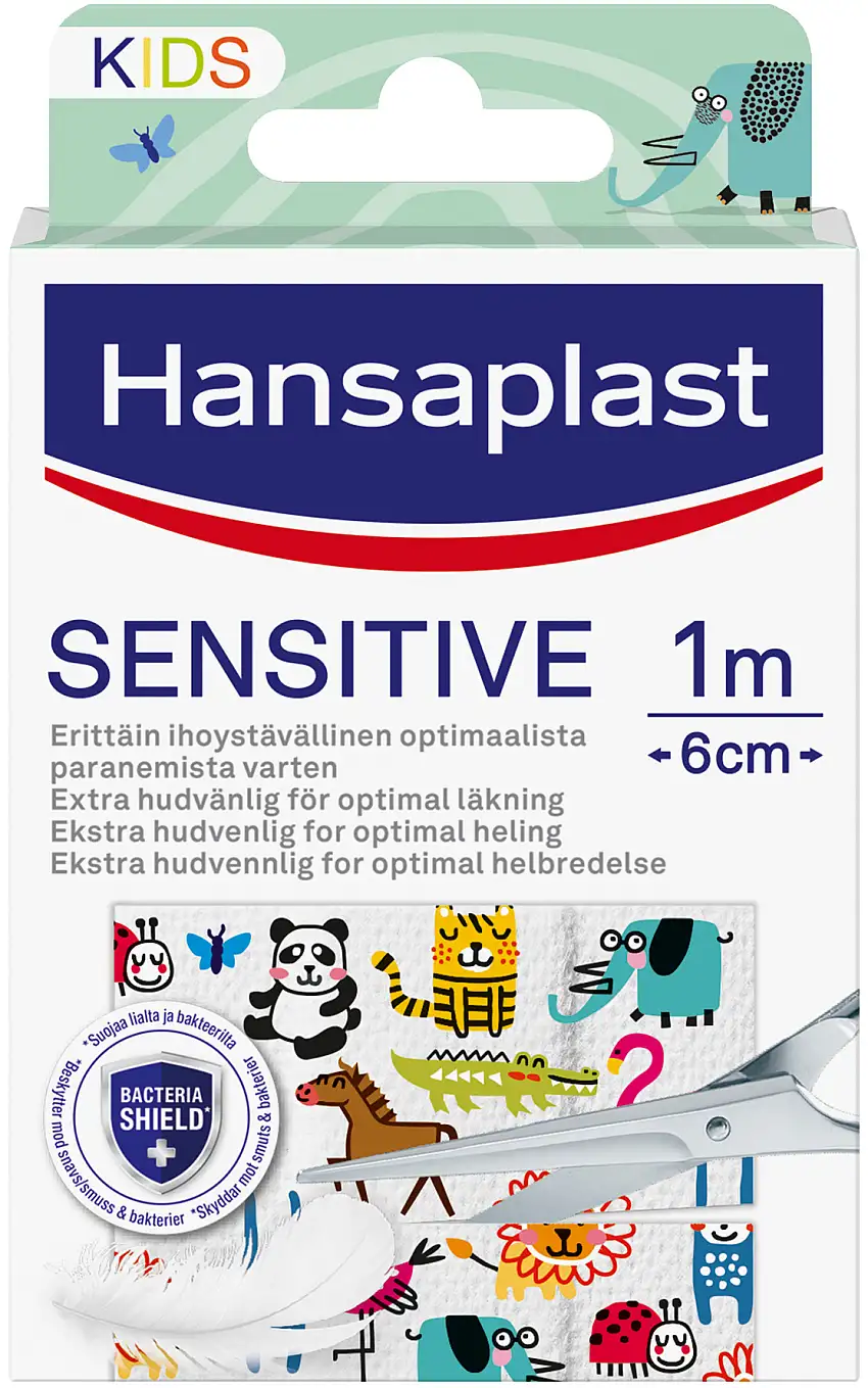 Hansaplast Kids Sensitive Length 100 x 6 cm M/Dyr 20 stk