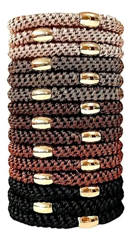 SOHO Nubia Hårelastikker Bronze - 15 stk.